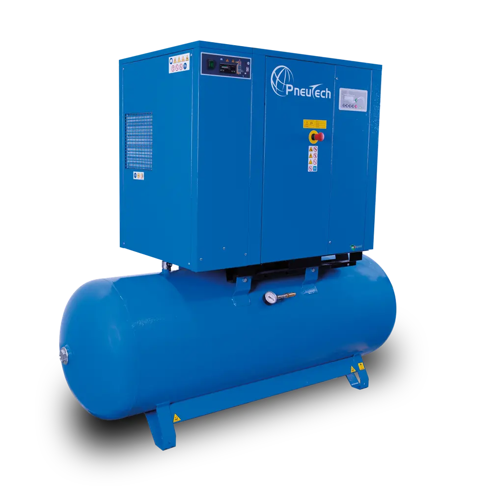 Shop 10HP Rotary Screw Compressor with Dryer | PneuTech