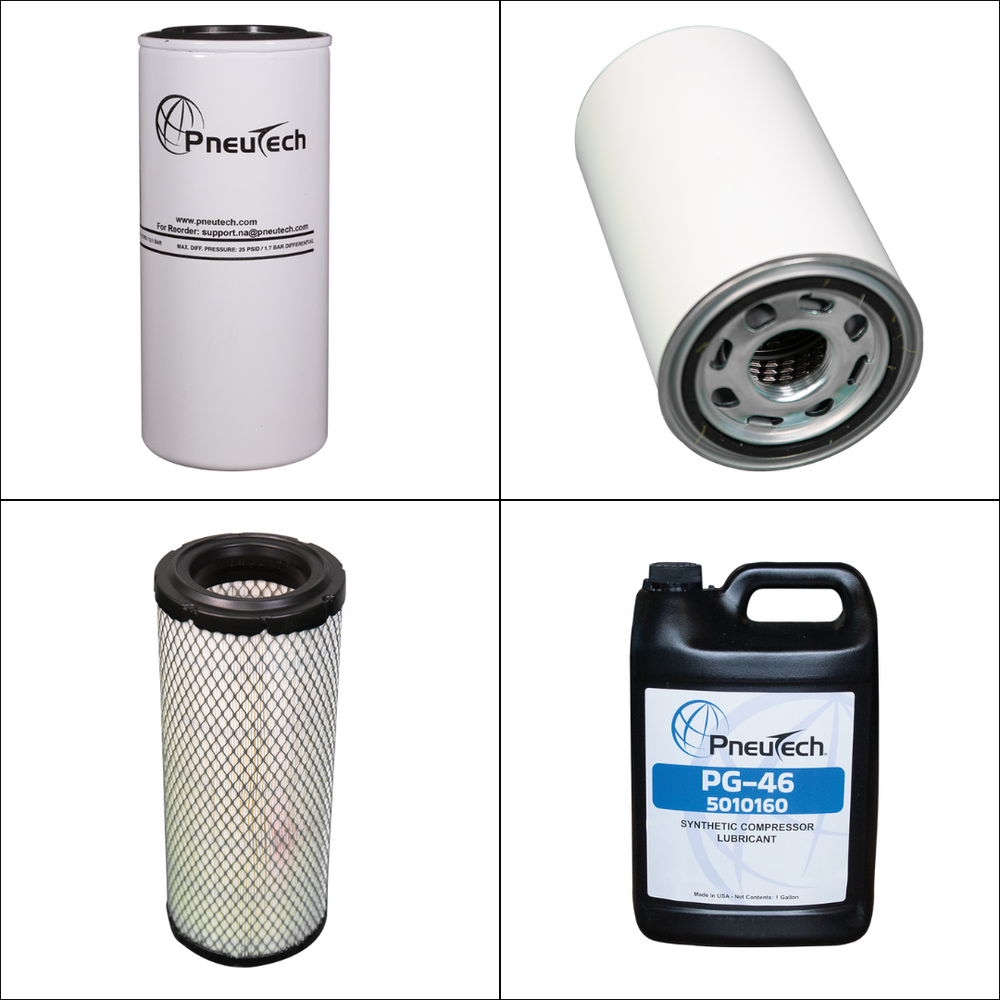 PneuTech 50HP Fixed Speed Rotary Screw 4000 Hour Service Kit