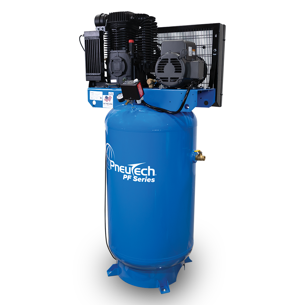 PneuTech PF Series 7.5HP 80 Gallon Vertical Two Stage Compressor 230/1