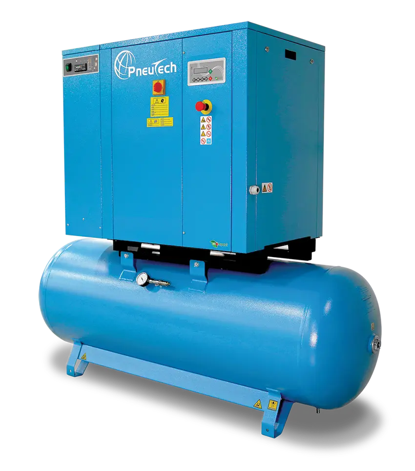 PneuTech RK-7.5F-145T-D Rotary Screw Air Compressor - Fixed Speed with Integrated Dryer